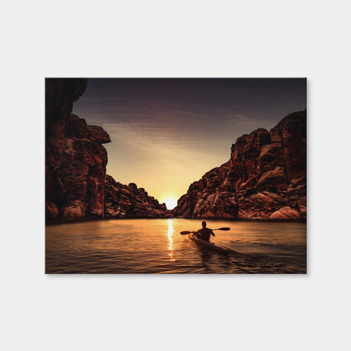 AUTO-MOCKUP WHITE | Sunset Kayak | 1 Piece | Gallery Wrap | group=4x3