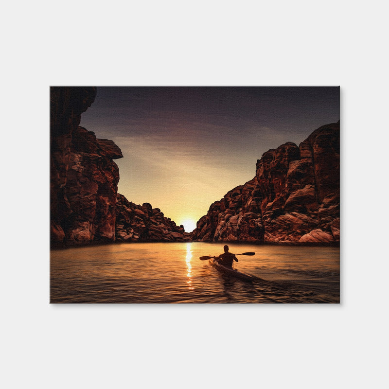 AUTO-MOCKUP WHITE | Sunset Kayak | 1 Piece | Gallery Wrap | group=4x3
