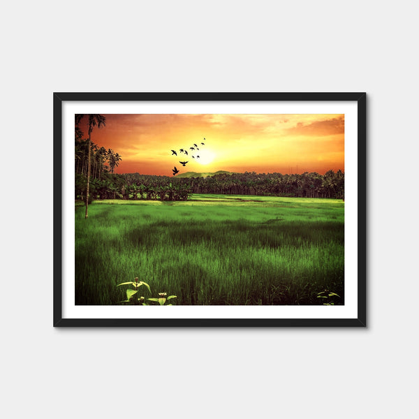 Sunset Landscape Wall Art — Framed Print Format preview
