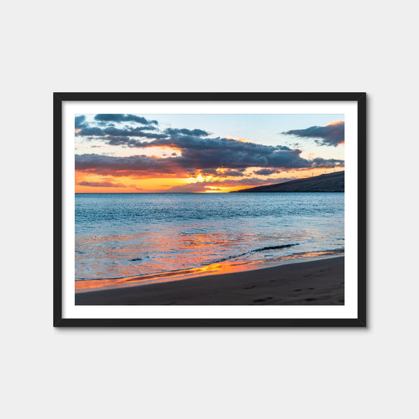 Sunset Over the Beach Wall Art — Framed Print Format preview