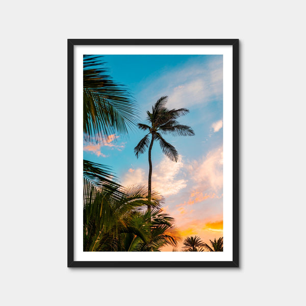Sunset Palm Wall Art — Framed Print Format preview