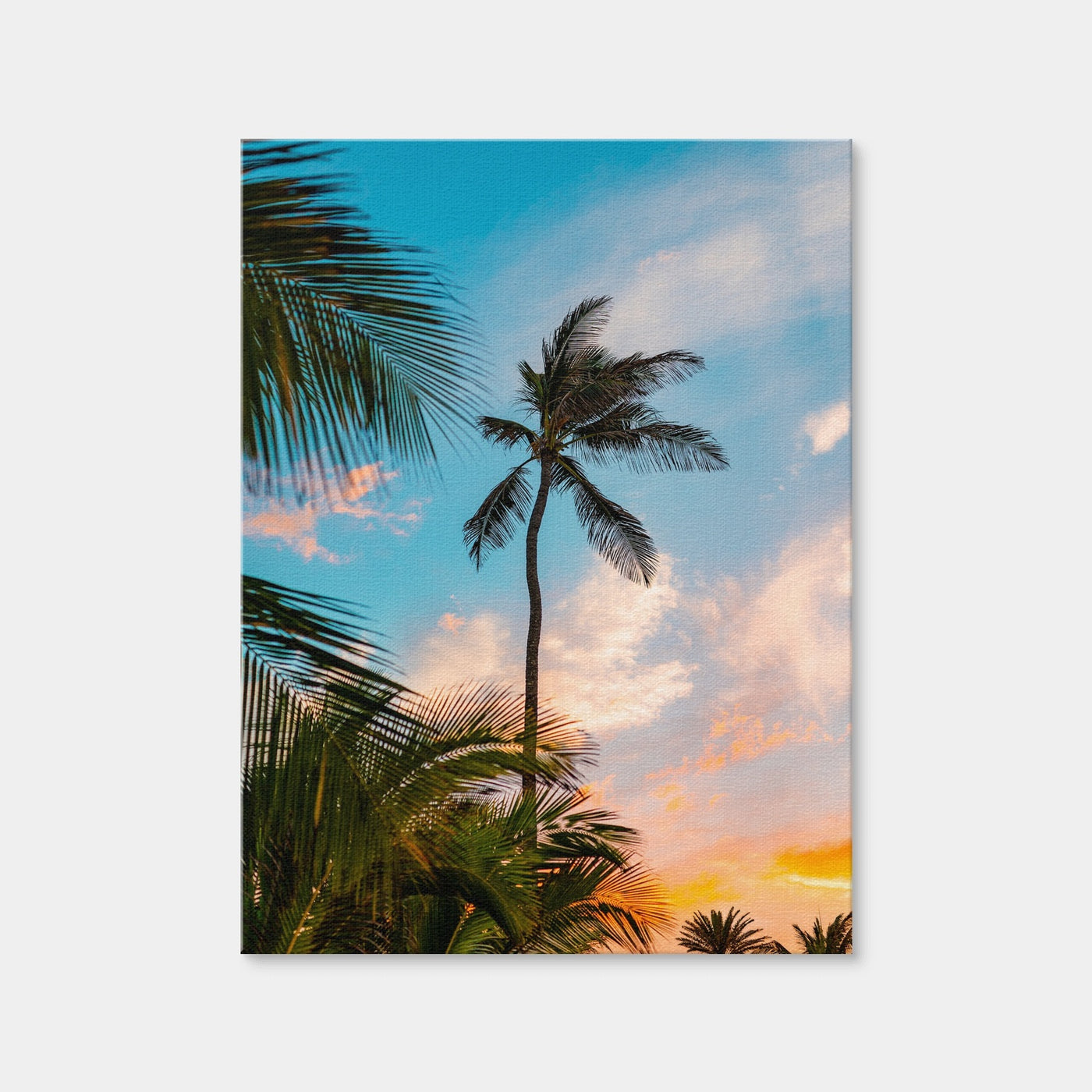 AUTO-MOCKUP WHITE | Sunset Palm | 1 Piece | Gallery Wrap | group=3x4