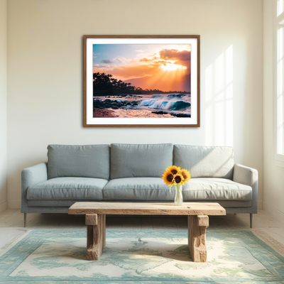 AUTO-MOCKUP ROOM | Sunset Paradise Wall Art