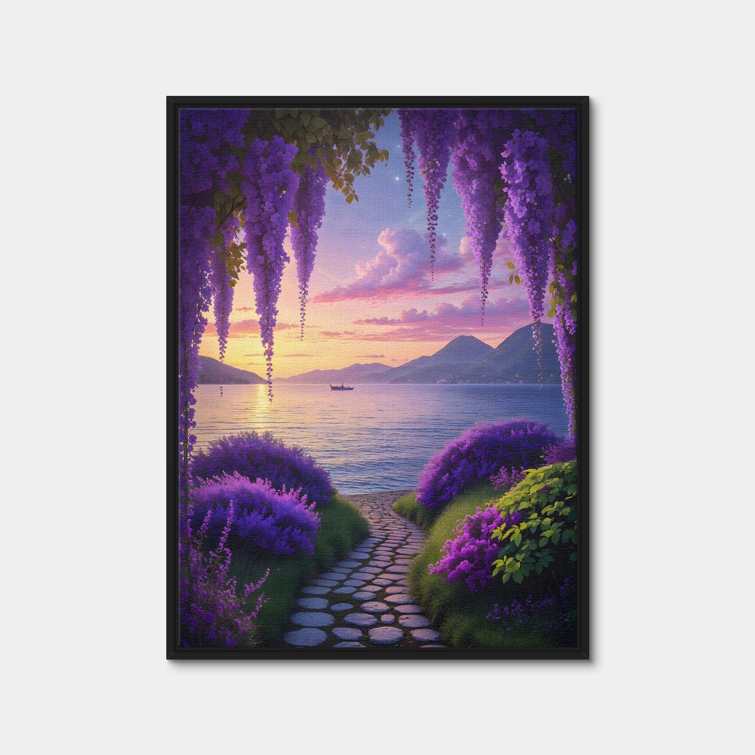 AUTO-MOCKUP WHITE | Sunset Serenity | 1 Piece | Black Framed Canvas | group=3x4