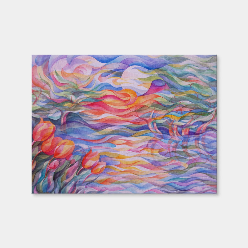 AUTO-MOCKUP WHITE | Sunset Tulips | 1 Piece | Gallery Wrap | group=4x3