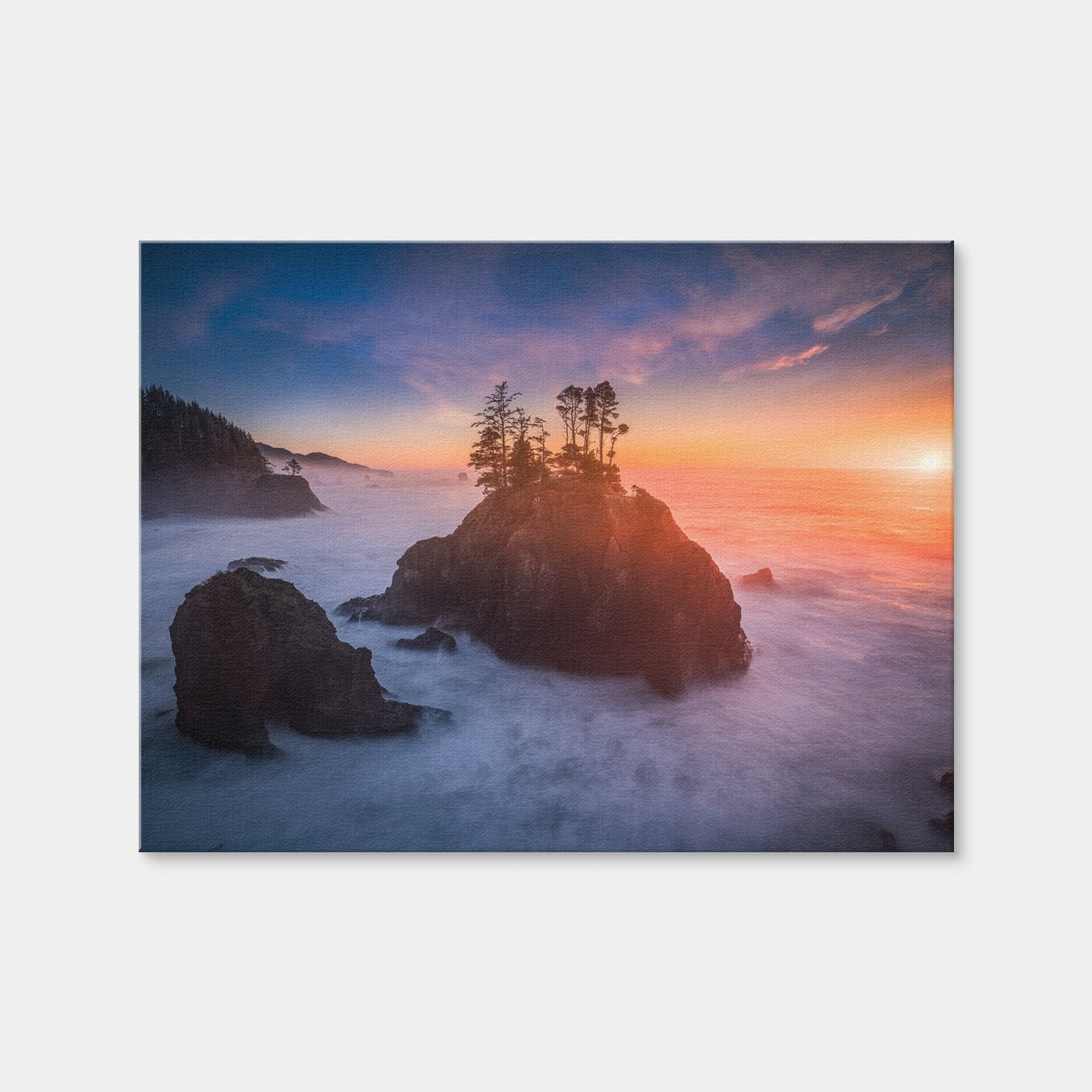 AUTO-MOCKUP WHITE | Sunset and Sea Stacks | 1 Piece | Gallery Wrap | group=4x3