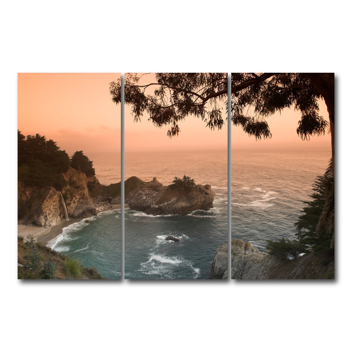 Sunset at California Beach Wall Art