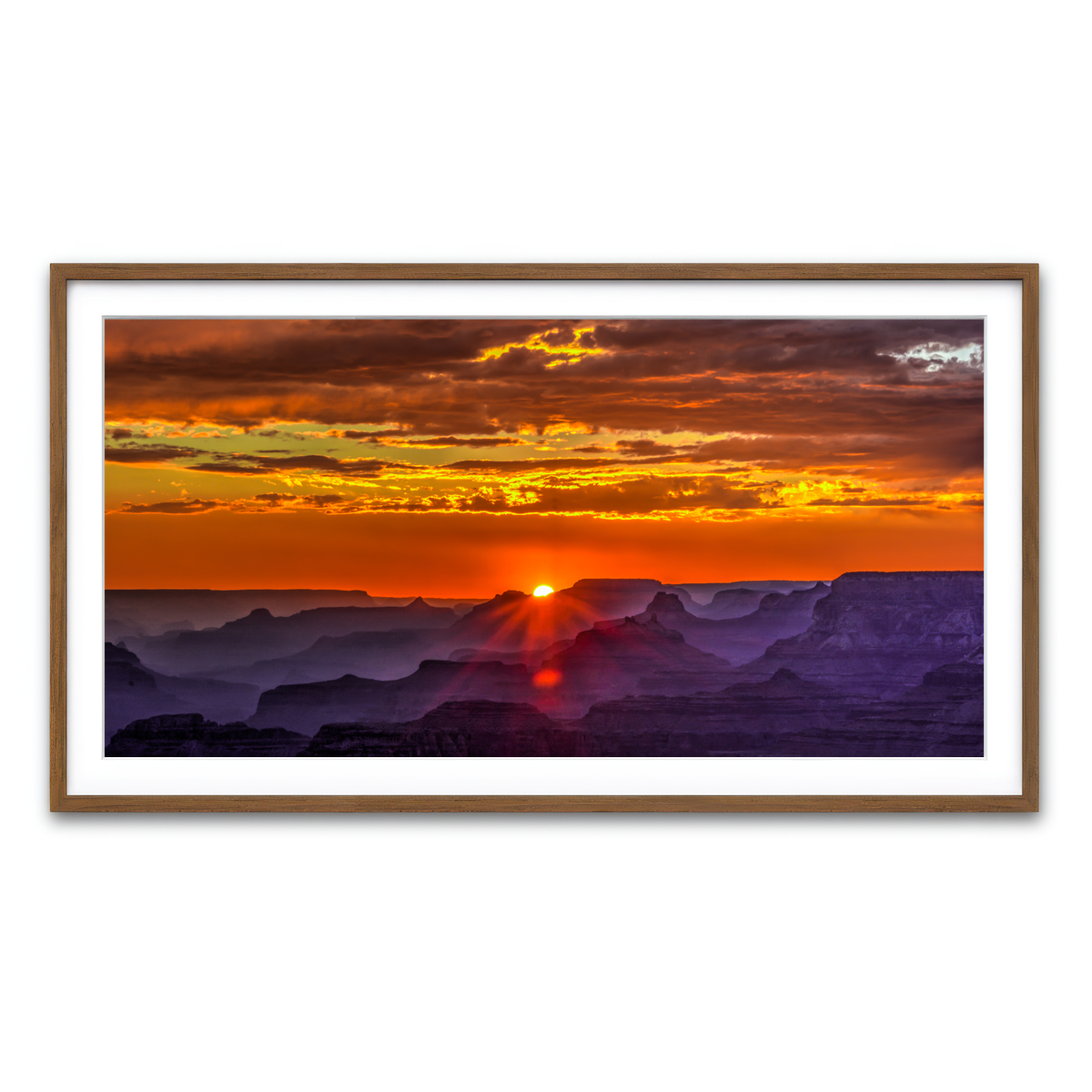 Framed Print 2x1 Walnut