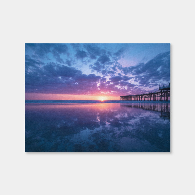 AUTO-MOCKUP WHITE | Sunset at Pacific Beach San Diego | 1 Piece | Gallery Wrap Canvas | group=4x3