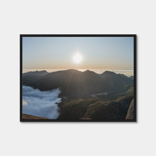 Sunset at Pedra do Sino Brazil Wall Art — Framed Canvas Format preview