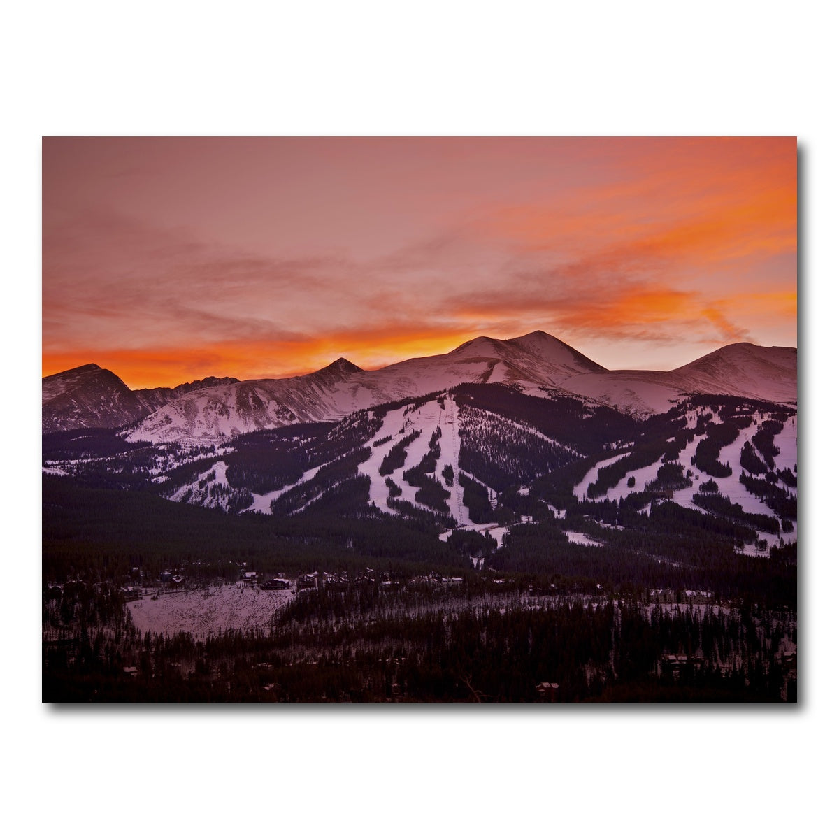 AUTO-MOCKUP WHITE | Sunset in Breckenridge | 1 Piece | Gallery Wrap Canvas | group=4x3