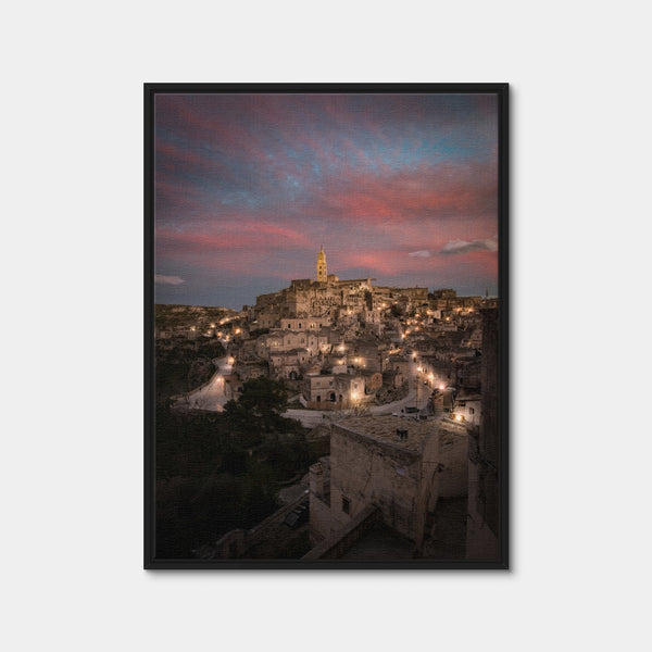 Sunset in Matera Wall Art — Framed Canvas Format preview