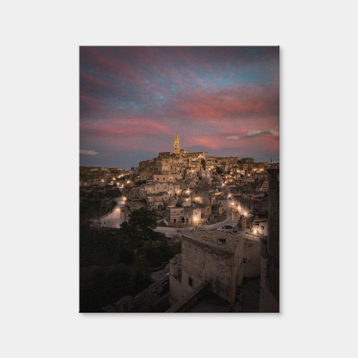 AUTO-MOCKUP WHITE | Sunset in Matera | 1 Piece | Gallery Wrap | group=3x4