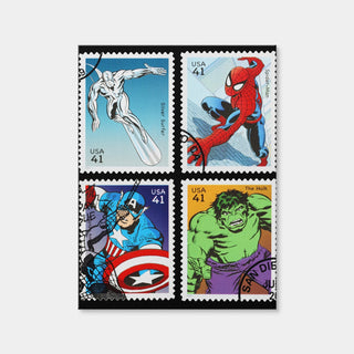 AUTO-MOCKUP WHITE | Superhero Postage Stamps | 1 Piece | Gallery Wrap | group=3x4