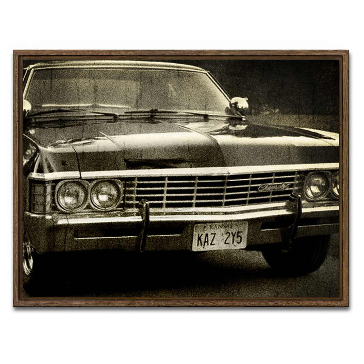 AUTO-MOCKUP WHITE | Supernatural chevy | 1 Piece | Walnut Framed Canvas | group=4x3