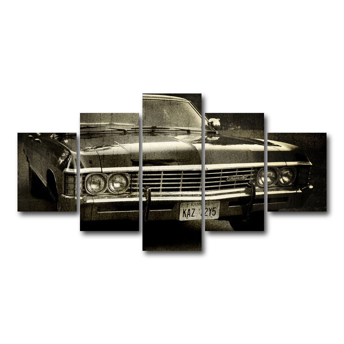 AUTO-MOCKUP WHITE | Supernatural chevy | 5 Piece | Gallery Wrap Canvas | group=5_short