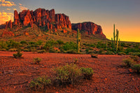 Superstition Mountains Sunset Wall Art