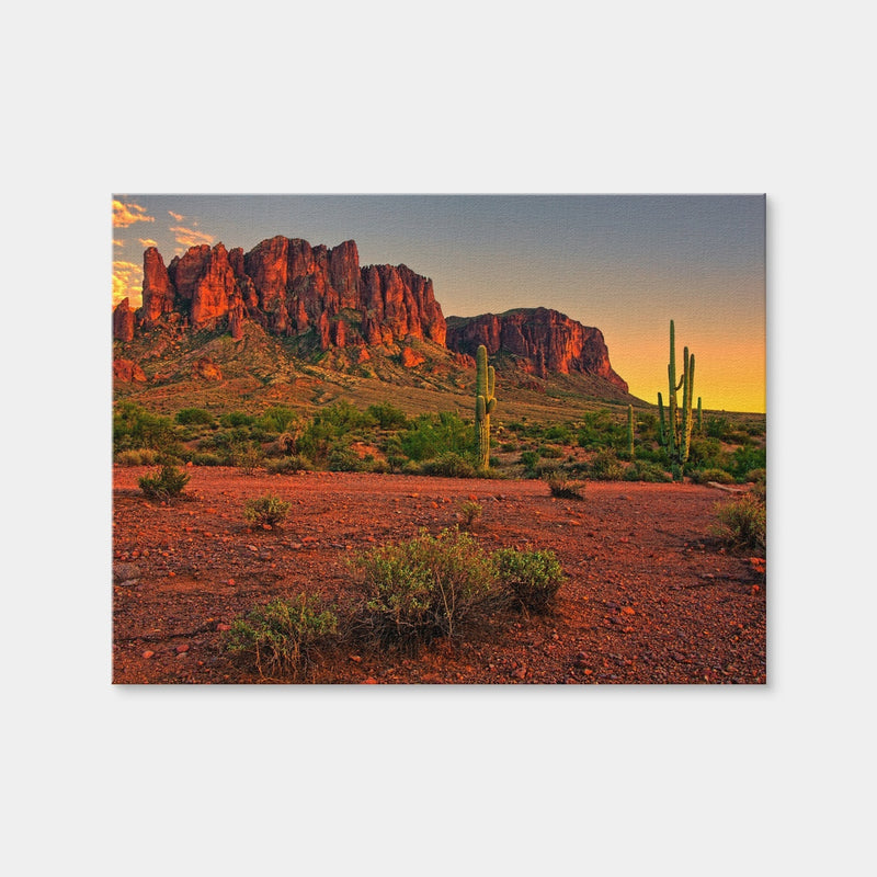 AUTO-MOCKUP WHITE | Superstition Mountains Sunset | 1 Piece | Gallery Wrap Canvas | group=4x3