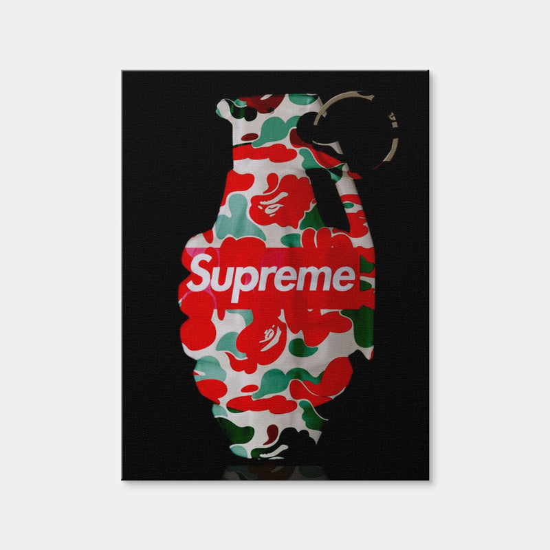 AUTO-MOCKUP WHITE | Supreme Camo LV Grenade | 1 Piece | Gallery Wrap Canvas | group=3x4