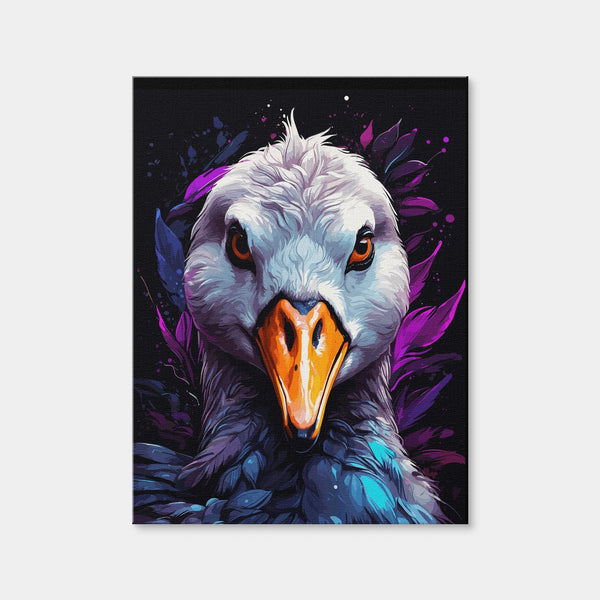 Swan Animal Colorful Wall Art — Canvas Wrap Format preview