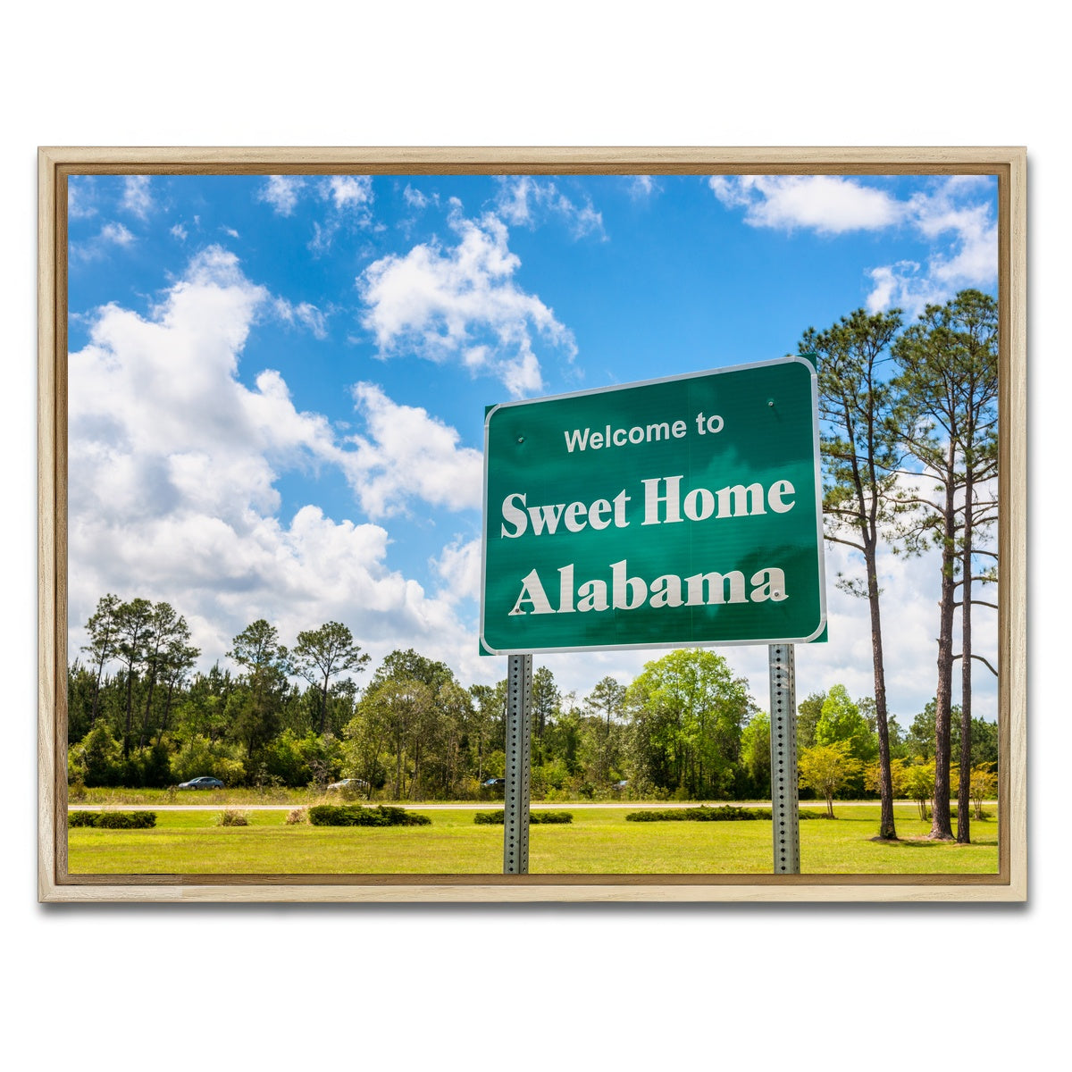 AUTO-MOCKUP WHITE | Sweet Home Alabama | 1 Piece | Natural Framed Canvas | group=4x3
