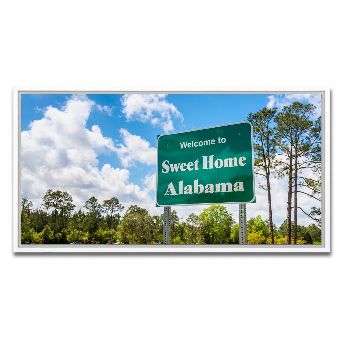 AUTO-MOCKUP WHITE | Sweet Home Alabama | 1 Piece | White Framed Canvas | group=2x1