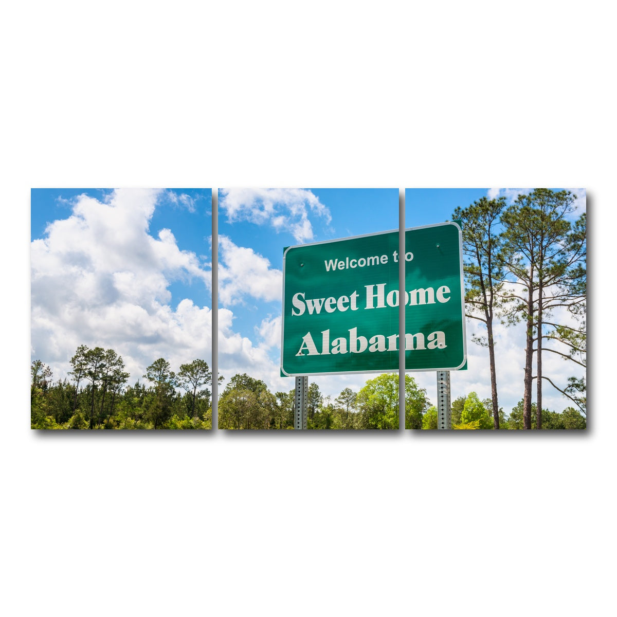 AUTO-MOCKUP WHITE | Sweet Home Alabama | 3 Piece | Gallery Wrap Canvas | group=18x24
