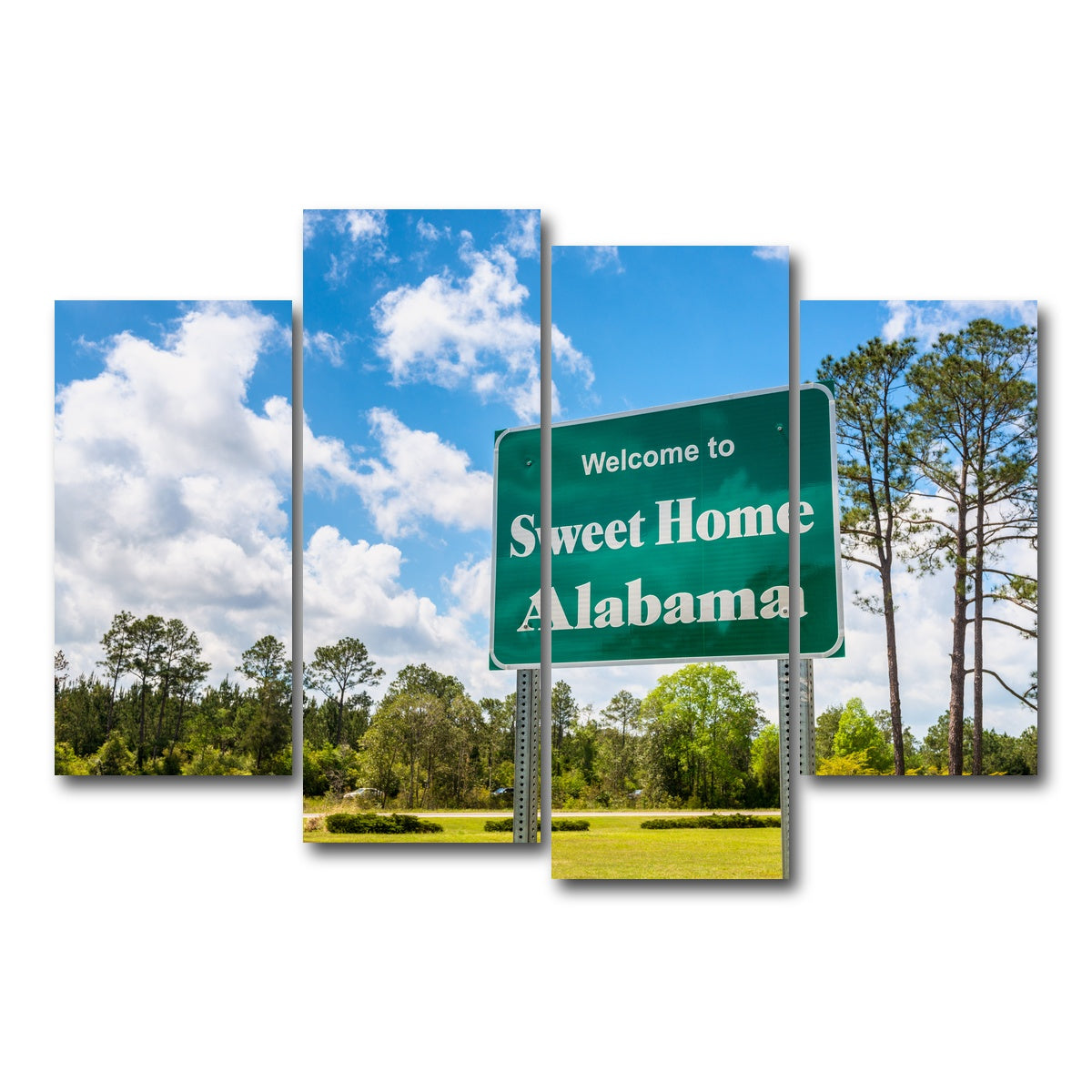 AUTO-MOCKUP WHITE | Sweet Home Alabama | 4 Piece | Gallery Wrap Canvas | group=4_short