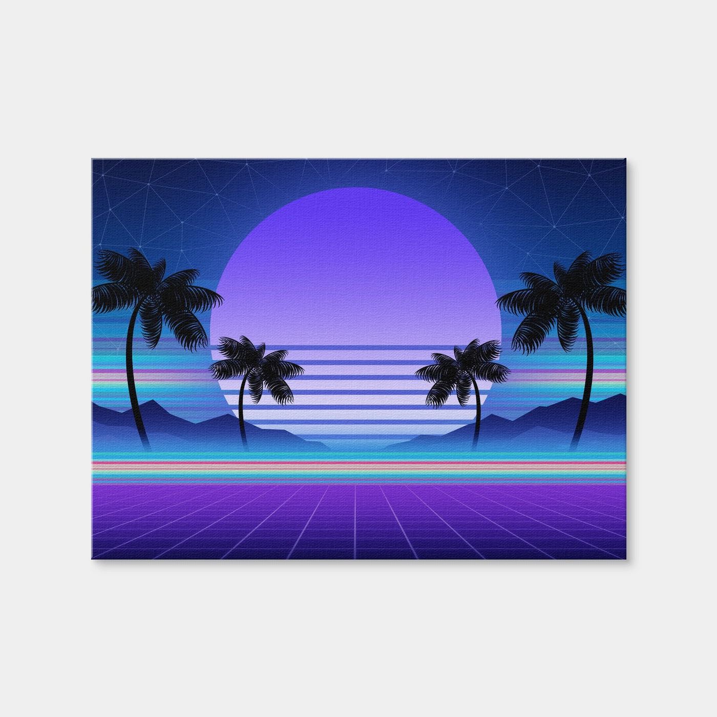 AUTO-MOCKUP WHITE | Synthwave and Retrowave | 1 Piece | Gallery Wrap Canvas | group=4x3