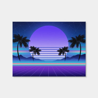 AUTO-MOCKUP WHITE | Synthwave and Retrowave | 1 Piece | Gallery Wrap Canvas | group=4x3