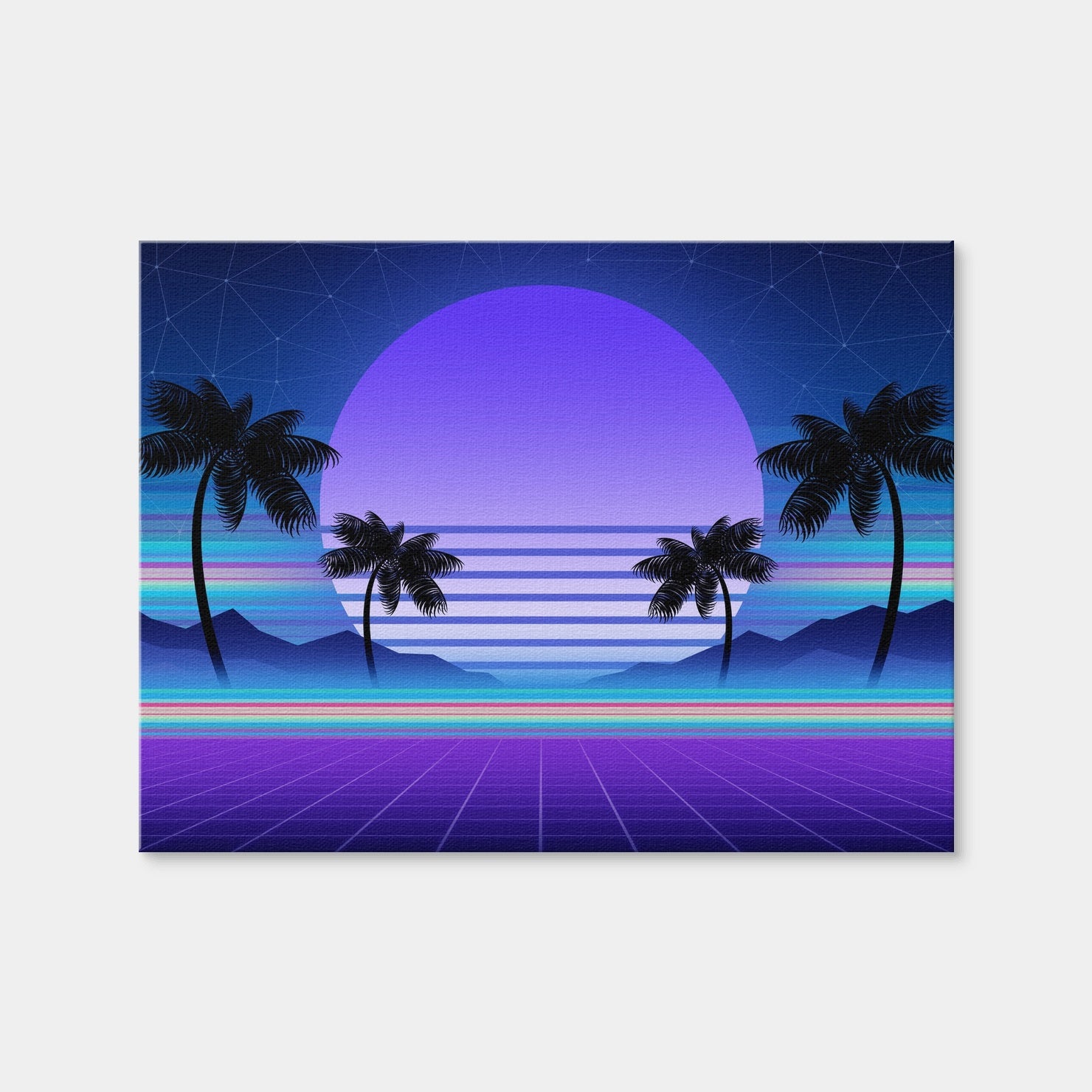AUTO-MOCKUP WHITE | Synthwave and Retrowave | 1 Piece | Gallery Wrap Canvas | group=4x3