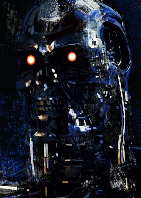 T800 in Blue Wall Art