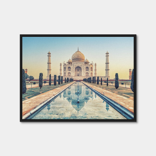 Taj Mahal Mausoleum Wall Art — Framed Canvas Format preview