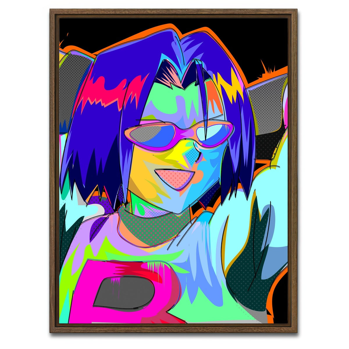 AUTO-MOCKUP WHITE | Team Rocket | 1 Piece | Walnut Framed Canvas | group=3x4