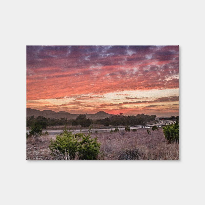 AUTO-MOCKUP WHITE | Texas Hill Country Sunset | 1 Piece | Gallery Wrap Canvas | group=4x3