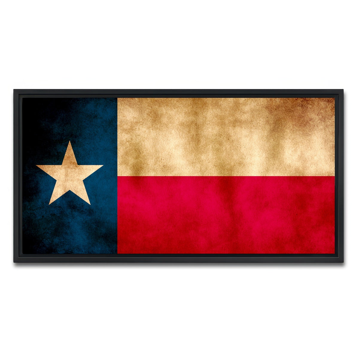 AUTO-MOCKUP WHITE | Texas State Flag | 1 Piece | Black Framed Canvas | group=2x1