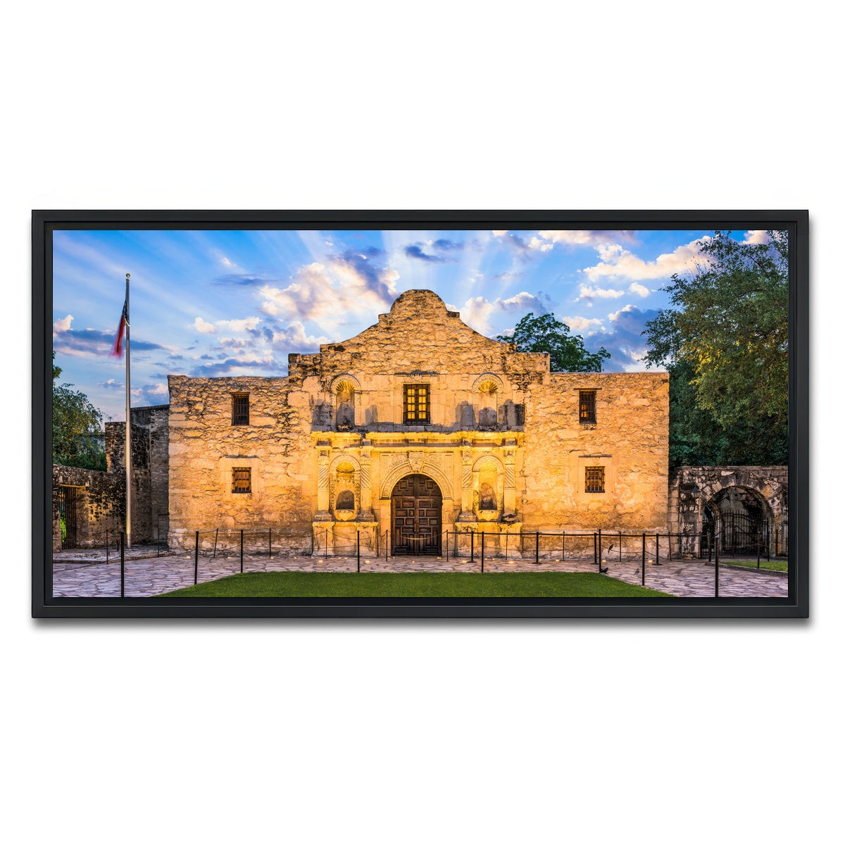 AUTO-MOCKUP WHITE | The Alamo | 1 Piece | Black Framed Canvas | group=2x1