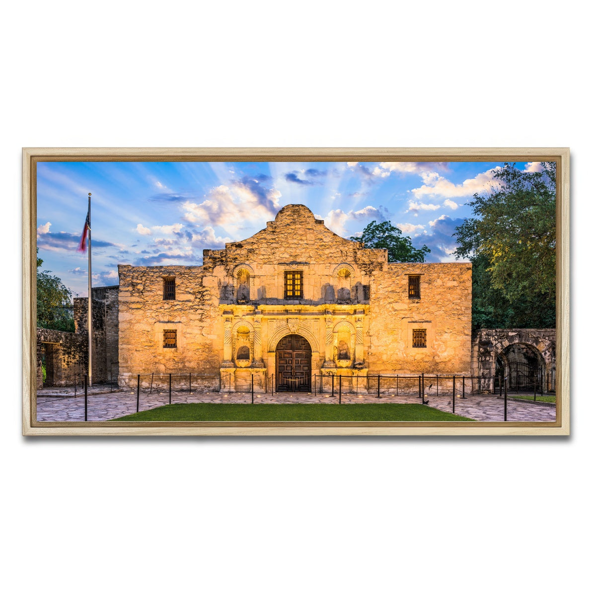 AUTO-MOCKUP WHITE | The Alamo | 1 Piece | Natural Framed Canvas | group=2x1