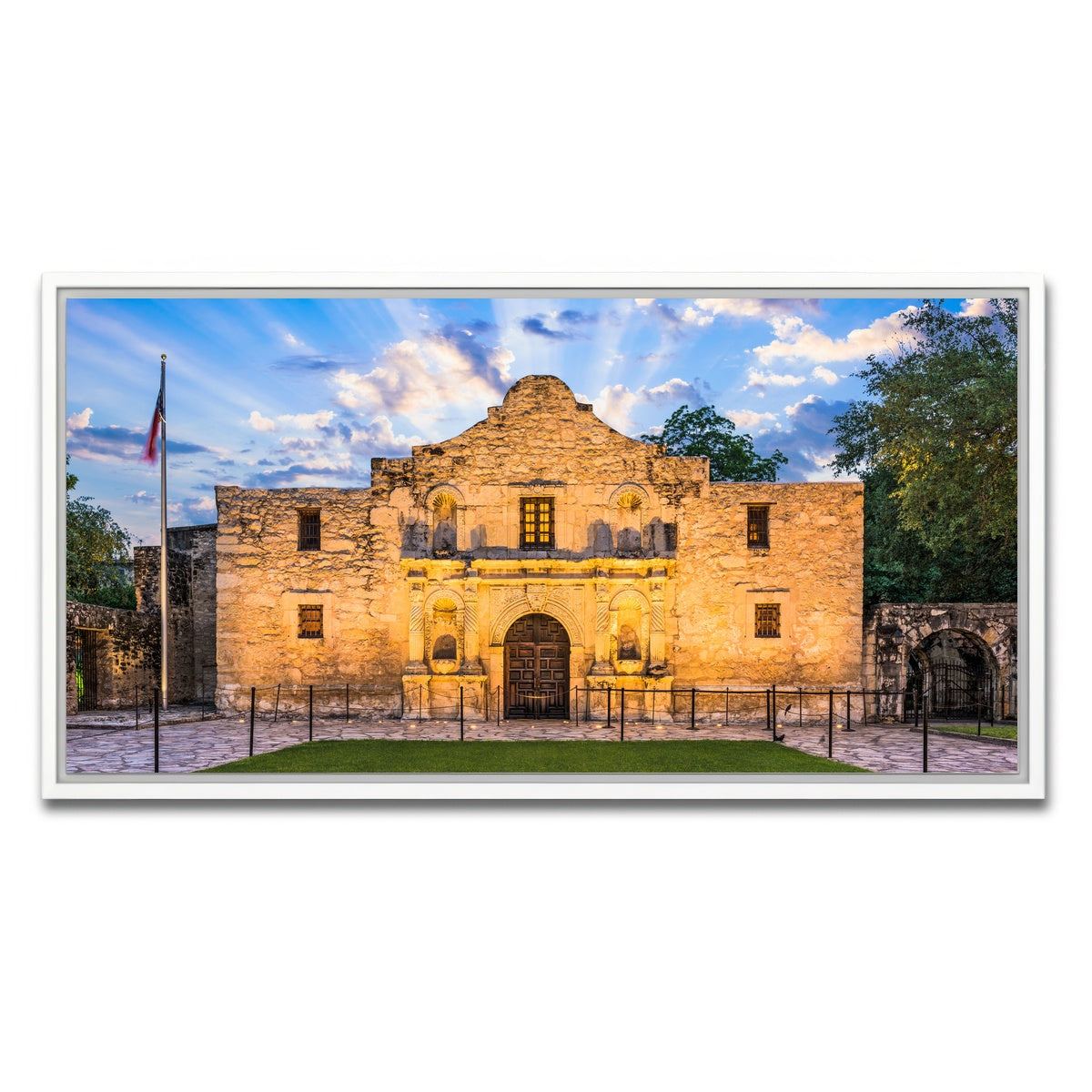 AUTO-MOCKUP WHITE | The Alamo | 1 Piece | White Framed Canvas | group=2x1