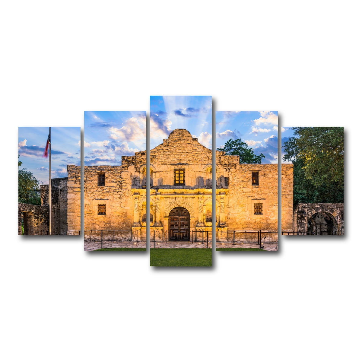AUTO-MOCKUP WHITE | The Alamo | 5 Piece | Gallery Wrap Canvas | group=5_normal