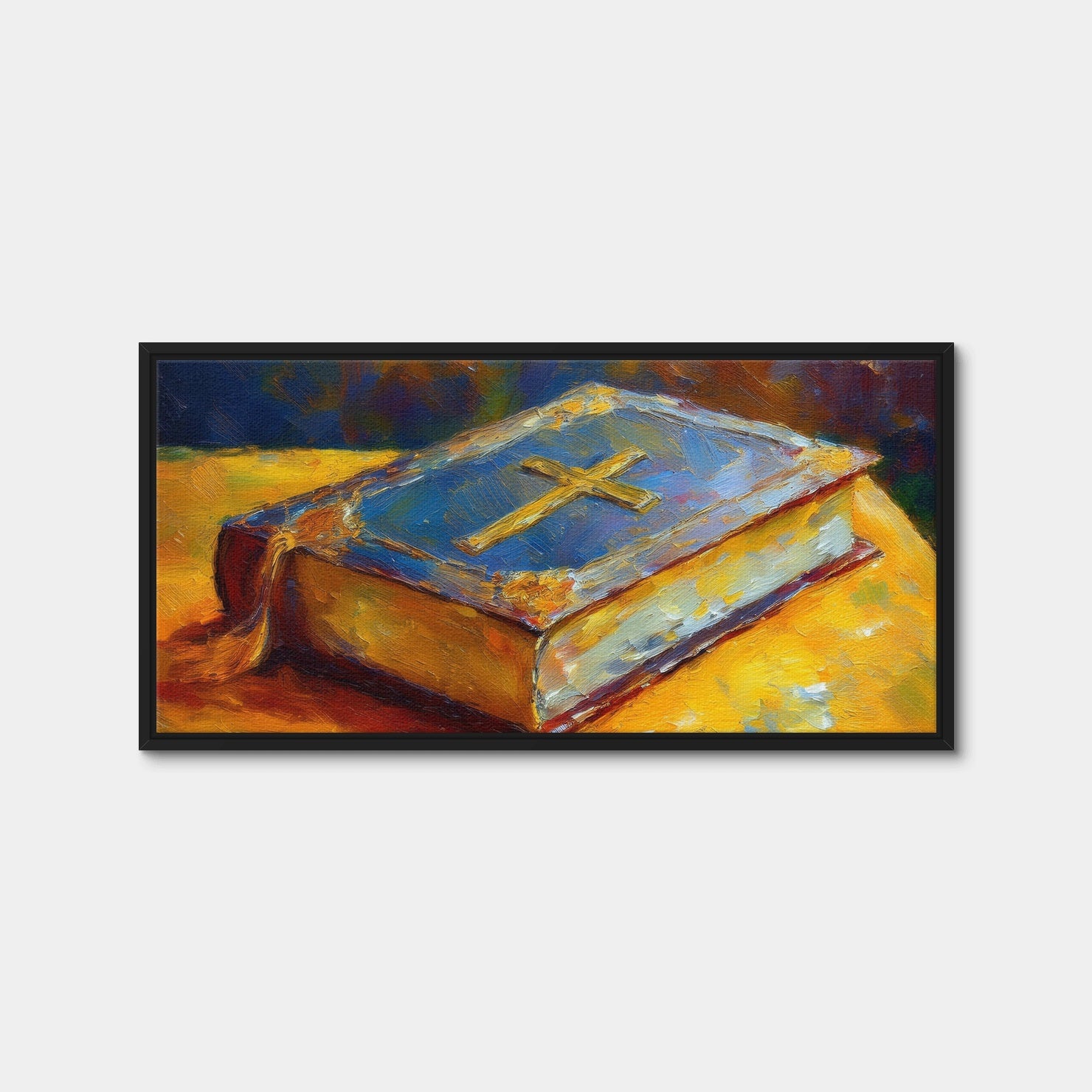 AUTO-MOCKUP WHITE | The Bible | 1 Piece | Black Framed Canvas | group=2x1