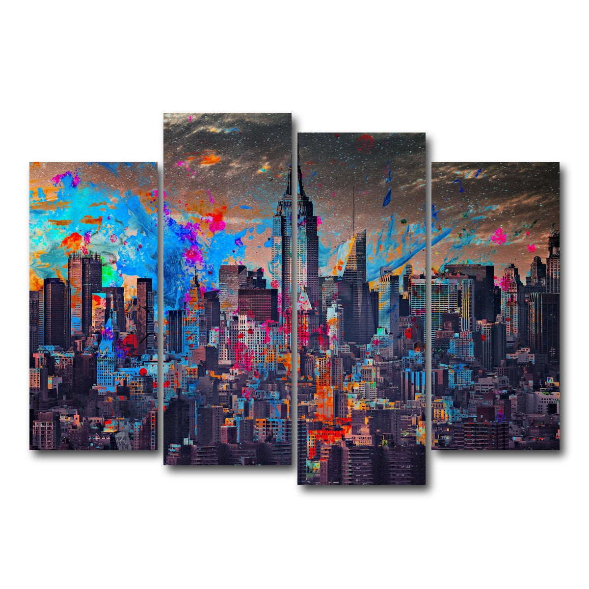 AUTO-MOCKUP WHITE | The Big Apple | 4 Piece | Gallery Wrap Canvas | group=4_normal