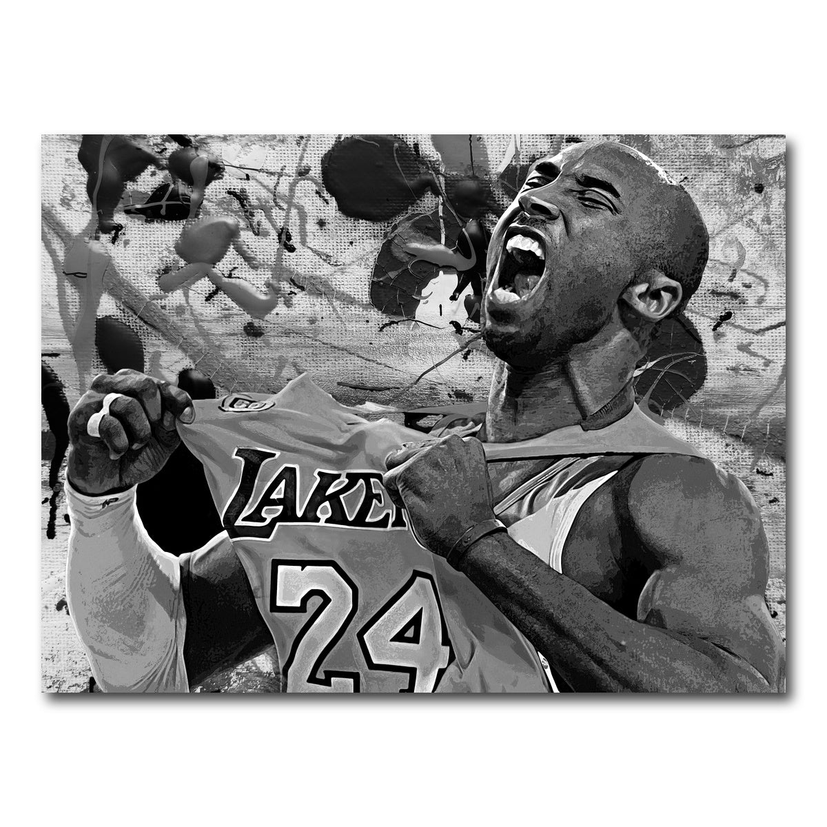 AUTO-MOCKUP WHITE | The Black Mamba Grayscale | 1 Piece | Gallery Wrap Canvas | group=4x3