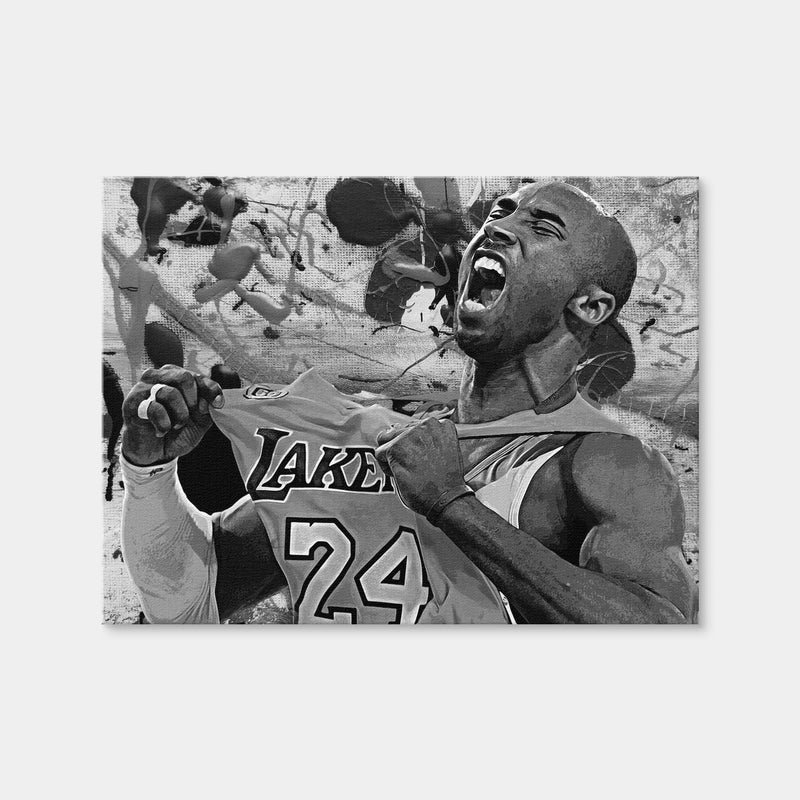 AUTO-MOCKUP WHITE | The Black Mamba Grayscale | 1 Piece | Gallery Wrap Canvas | group=4x3