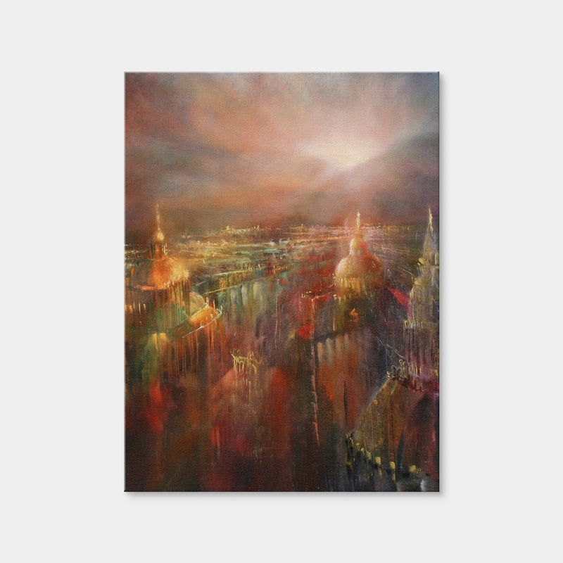 AUTO-MOCKUP WHITE | The City Wakes Up | 1 Piece | Gallery Wrap Canvas | group=3x4
