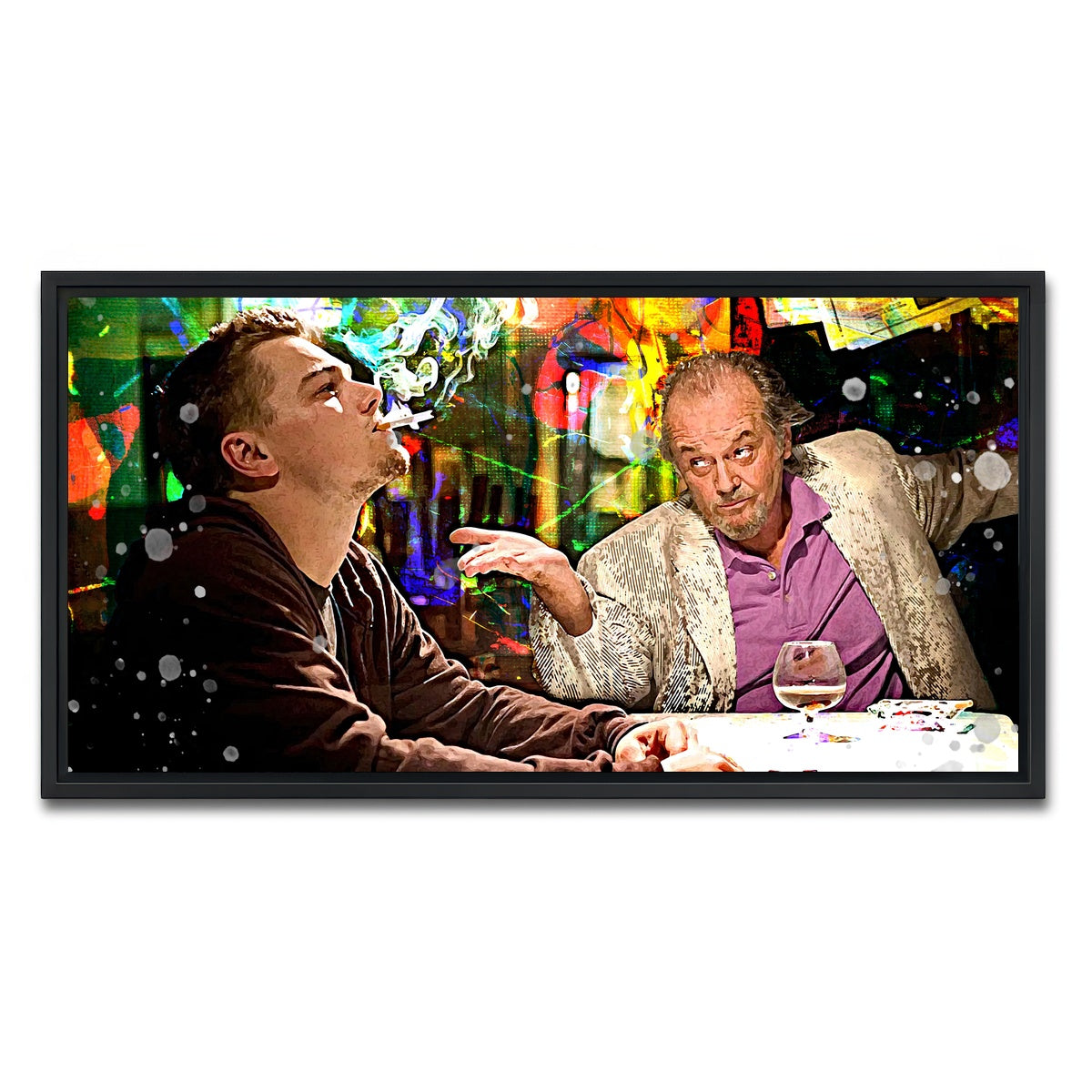 AUTO-MOCKUP WHITE | The Departed - Billy & Costello | 1 Piece | Black Framed Canvas | group=2x1