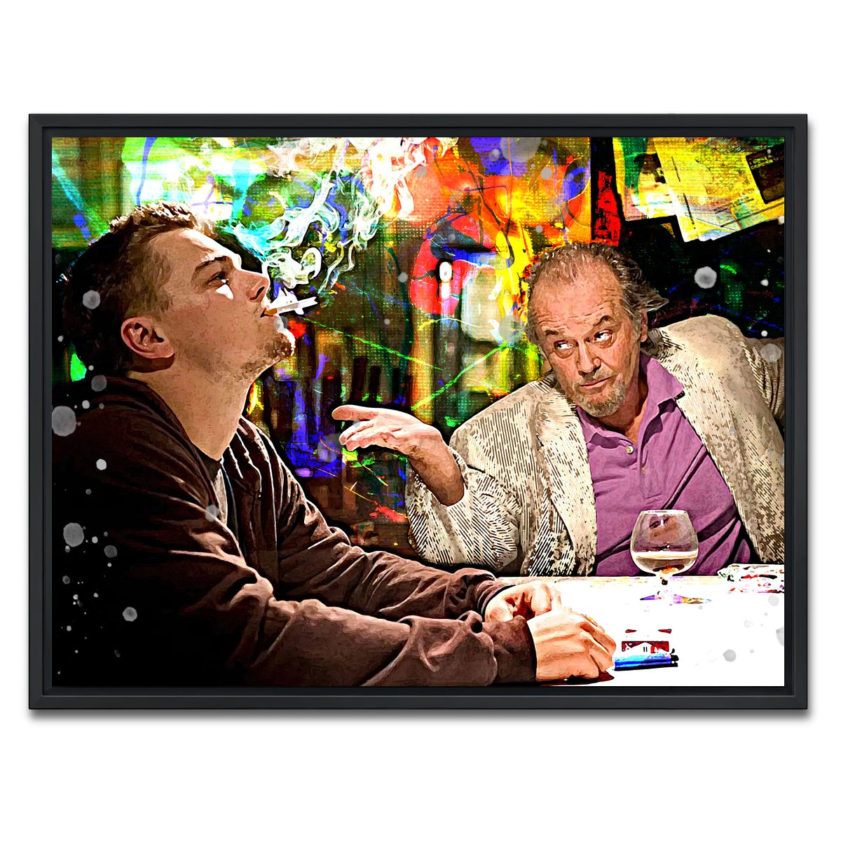 AUTO-MOCKUP WHITE | The Departed - Billy & Costello | 1 Piece | Black Framed Canvas | group=4x3