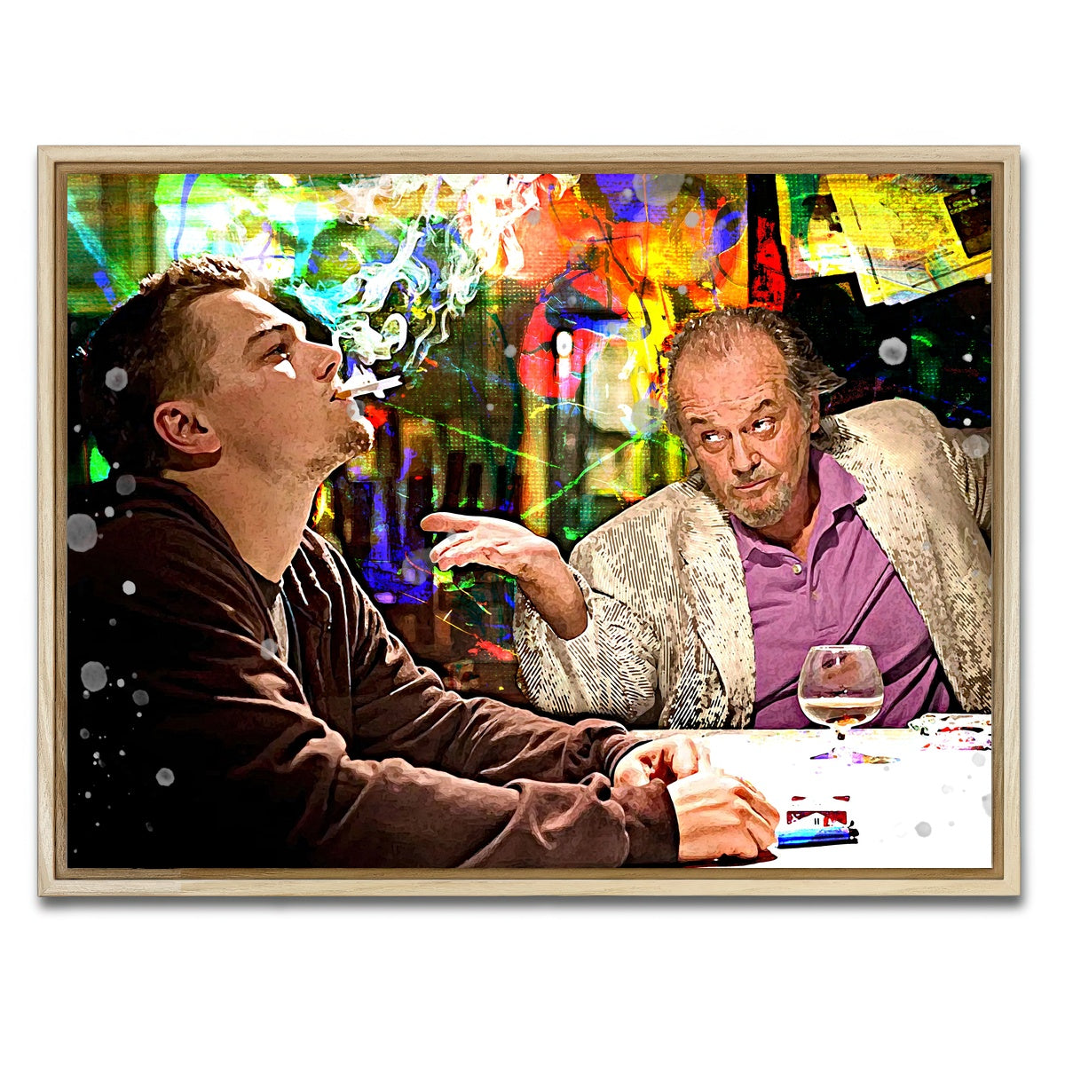 AUTO-MOCKUP WHITE | The Departed - Billy & Costello | 1 Piece | Natural Framed Canvas | group=4x3