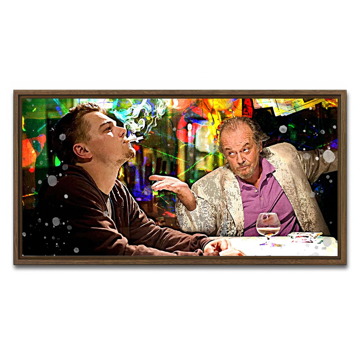 AUTO-MOCKUP WHITE | The Departed - Billy & Costello | 1 Piece | Walnut Framed Canvas | group=2x1