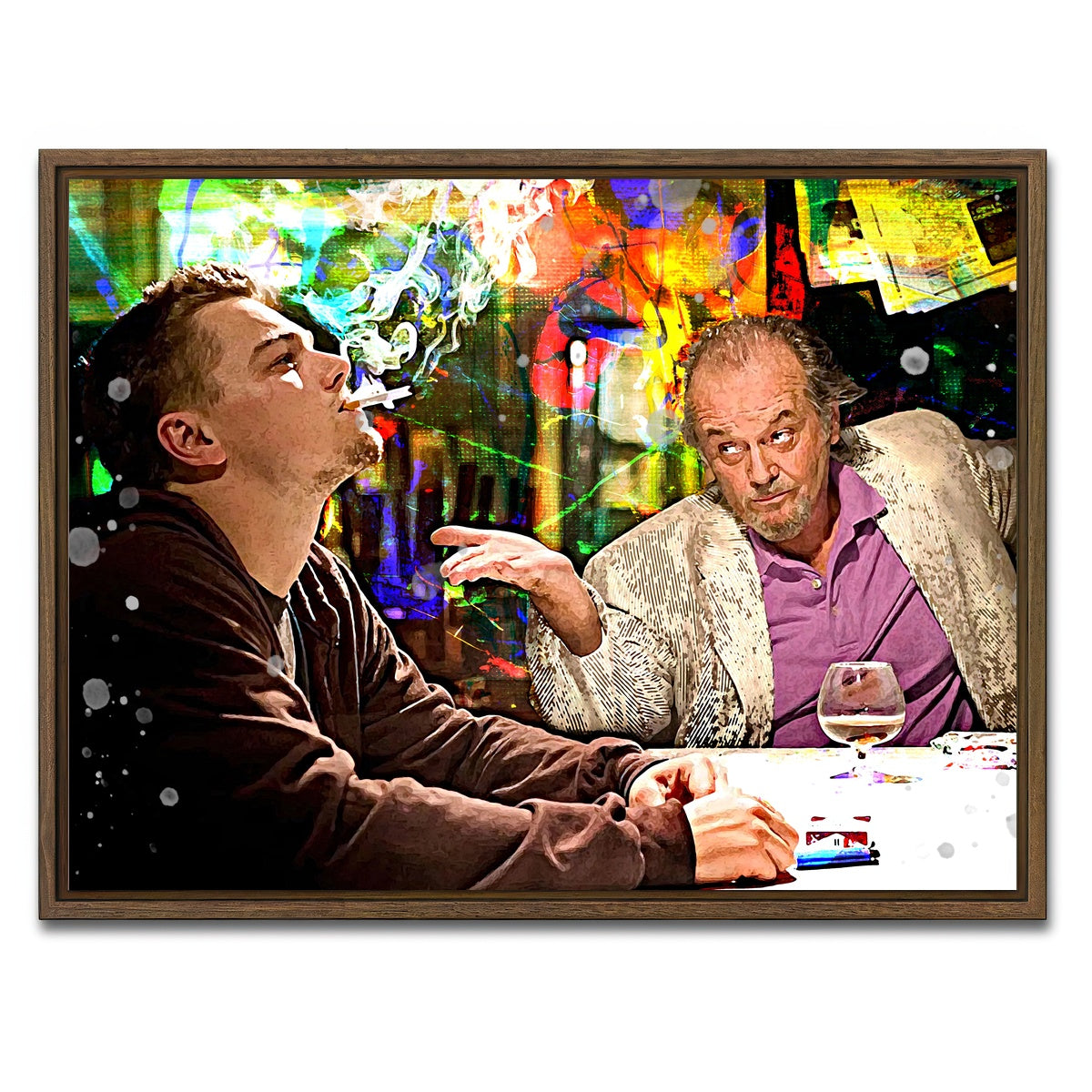AUTO-MOCKUP WHITE | The Departed - Billy & Costello | 1 Piece | Walnut Framed Canvas | group=4x3